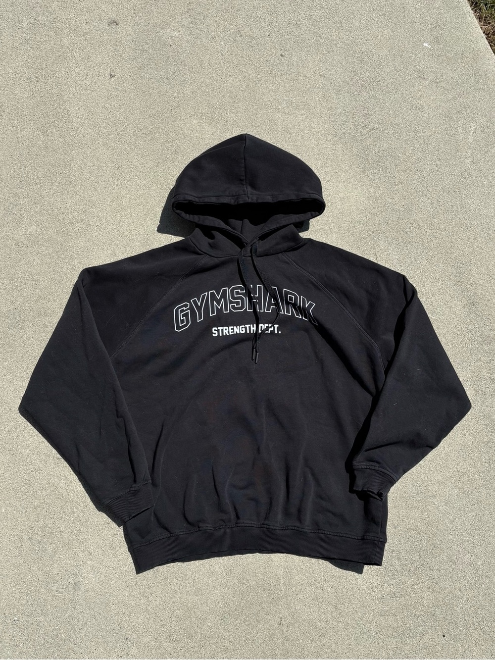 Gymshark Black Strength Dept. Pullover Hoodie